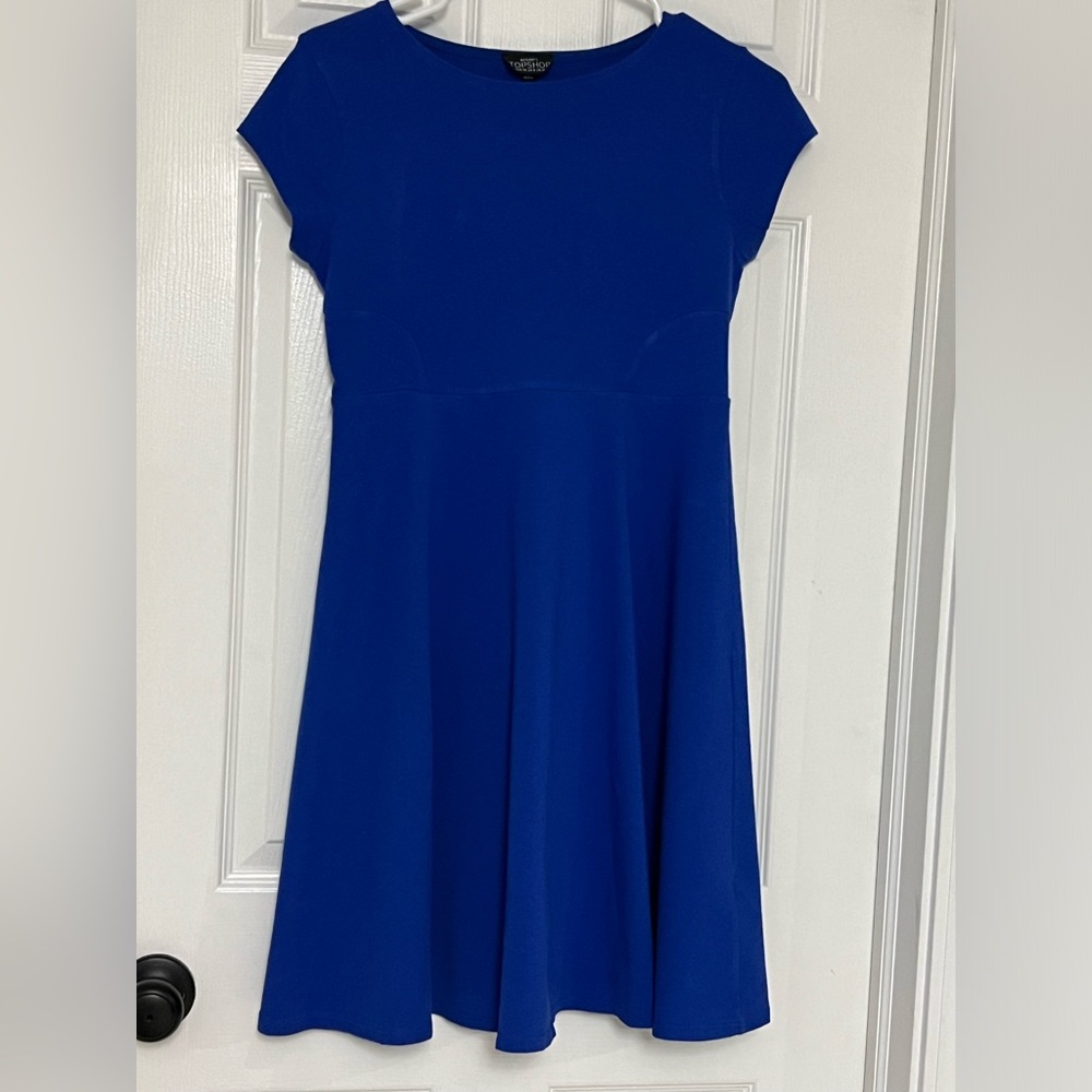Topshop Maternity Flippy Dress Bright Blue Size 6
